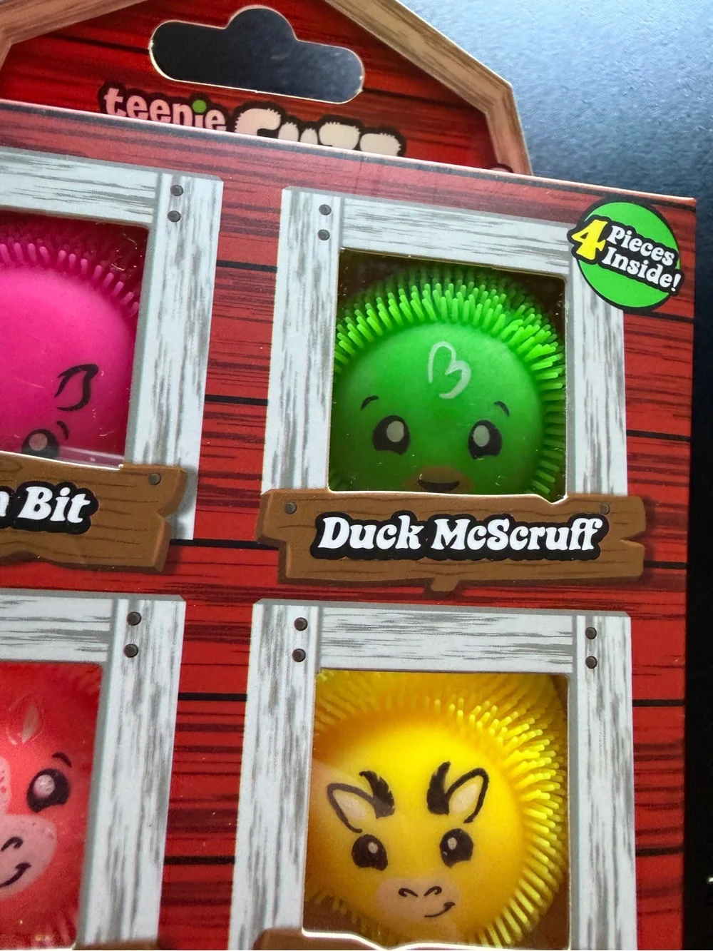 New Nee Doh Teenie Fuzz Ball Farmyard Squishy Toy 4 pack Tractor Supply Rare